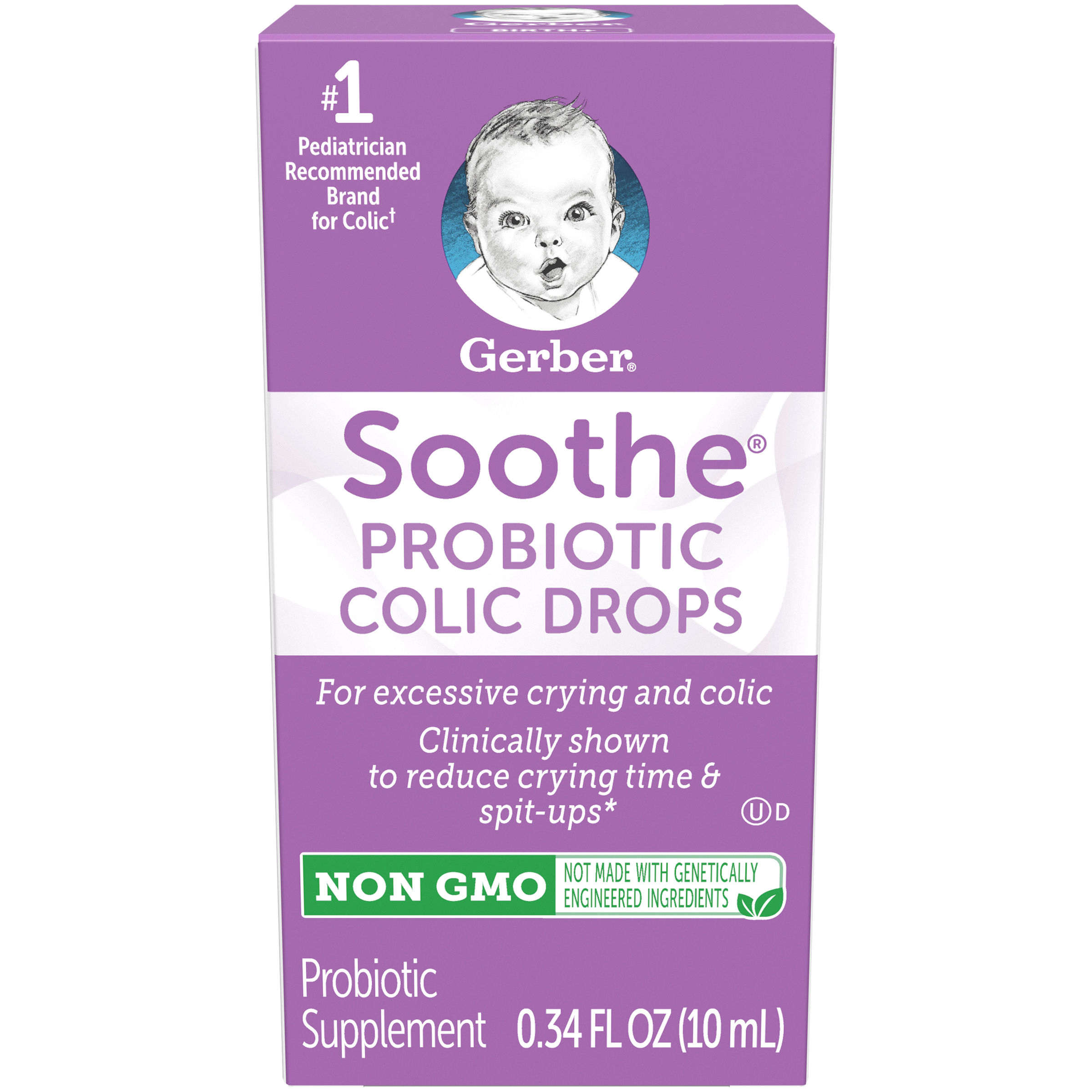 Order Gerber Soothe Probiotic Colic Drops - 0.34 oz food online from Rite Aid store, Cathedral City on bringmethat.com