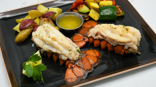 Order Twin Lobster Tails food online from McCormick & Schmick's store, Charlotte on bringmethat.com