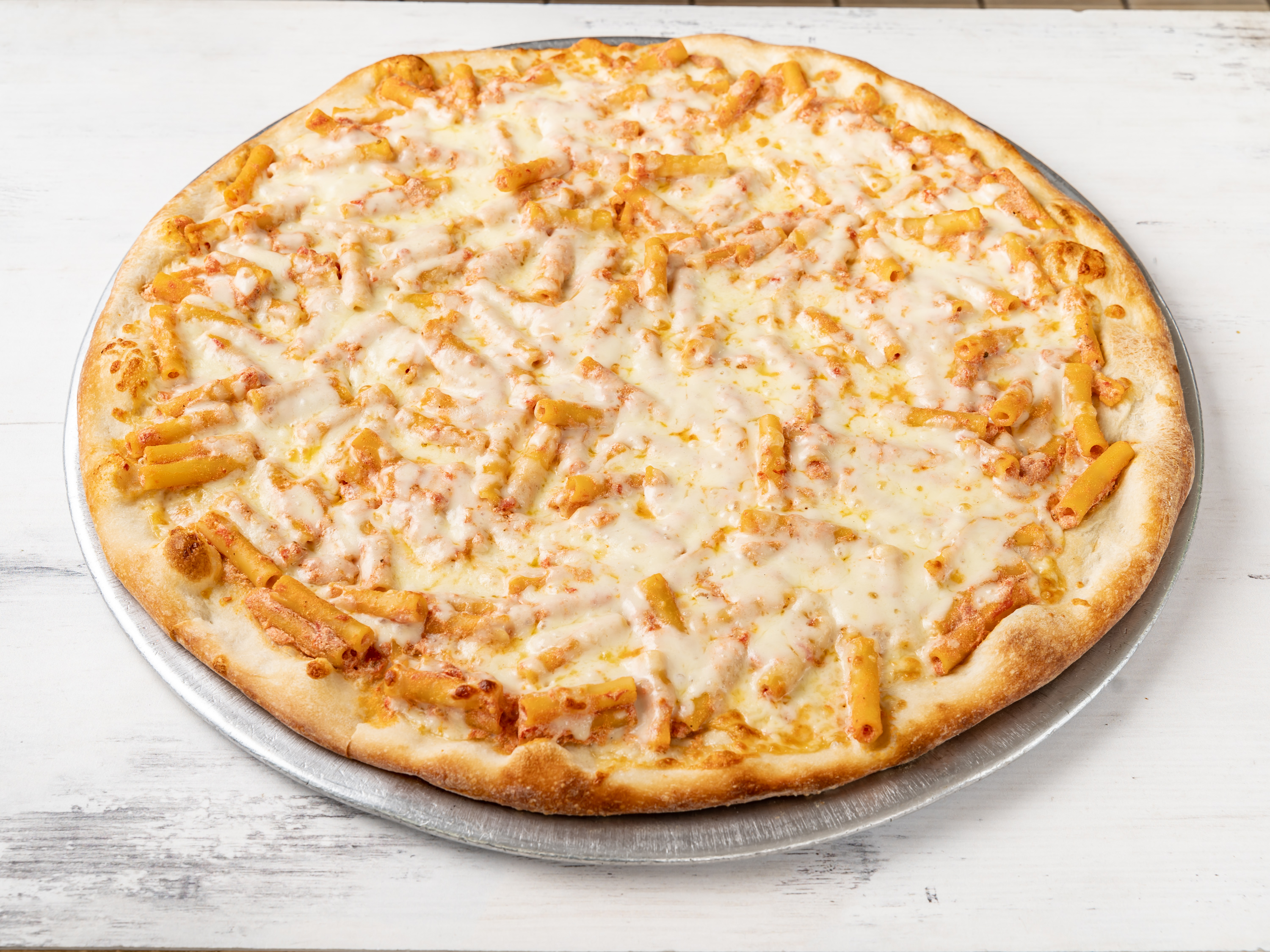 Order Baked Ziti Pizza 1 Size 18" food online from East Village Pizza & Kebabs store, New York on bringmethat.com
