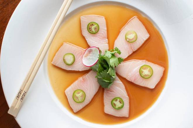 Order Yuzu Yellowtail Special food online from Midori Sushi store, Highland Park on bringmethat.com