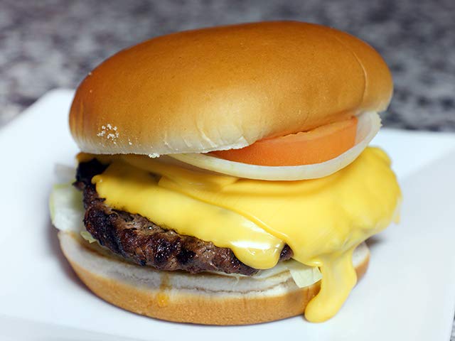 Order Cheese Burger food online from Golden Fingers store, Minneapolis on bringmethat.com
