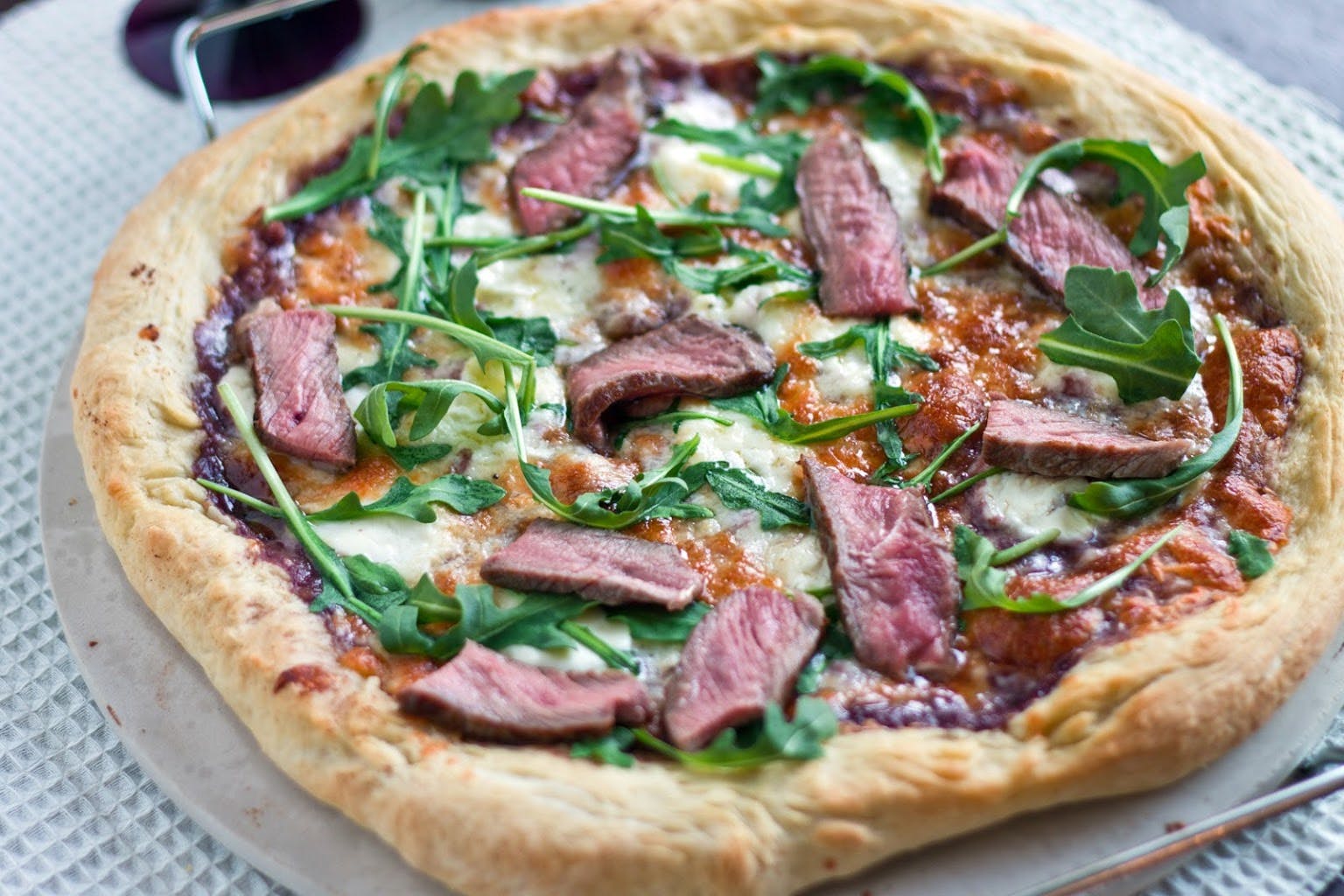 Order Steak Pizza - Large 16'' (8 Slices) food online from New Germantown Pizza store, Philadelphia on bringmethat.com