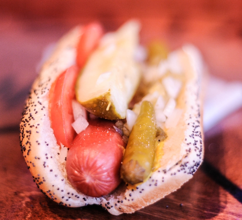 Order Hot Dog (non halal) food online from Slim's store, Chicago on bringmethat.com