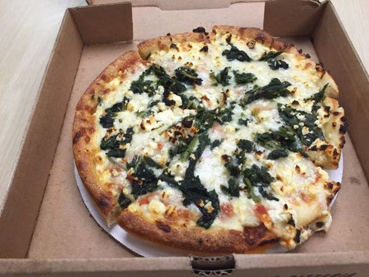 Order Greek Style Pizza - Small 12'' (8 Slices) food online from New Germantown Pizza store, Philadelphia on bringmethat.com