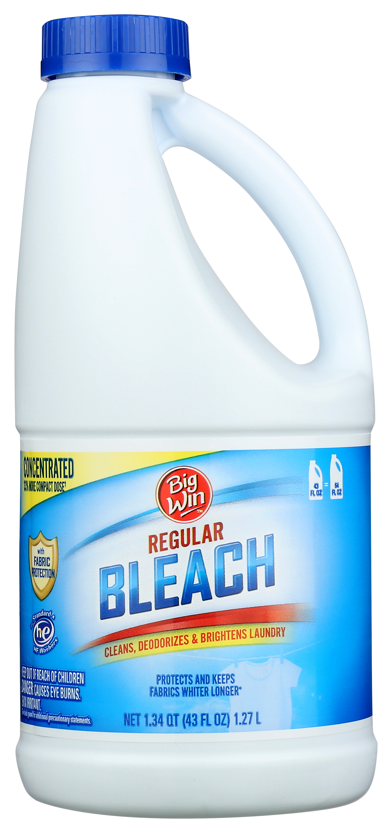 Order Big Win Bleach - Regular, 43 fl oz food online from Rite Aid store, Cathedral City on bringmethat.com
