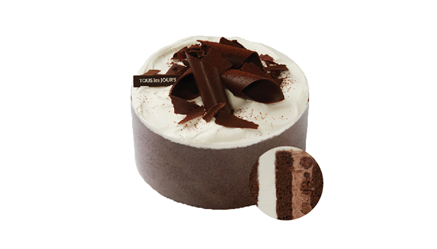 Order 6" Chocolate Stripe Cake food online from Tous Les Jours store, Carrollton on bringmethat.com