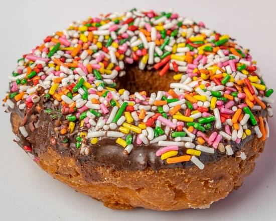 Order Cake Donut - Chocolate w/ Sprinkles food online from Bob Donuts store, San Francisco on bringmethat.com