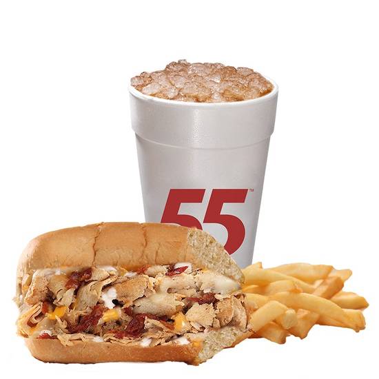 Order Lil' 'Moose' Chicken Cheesesteak Meal food online from Hwy 55 Burgers, Shakes & Fries store, Crossville on bringmethat.com