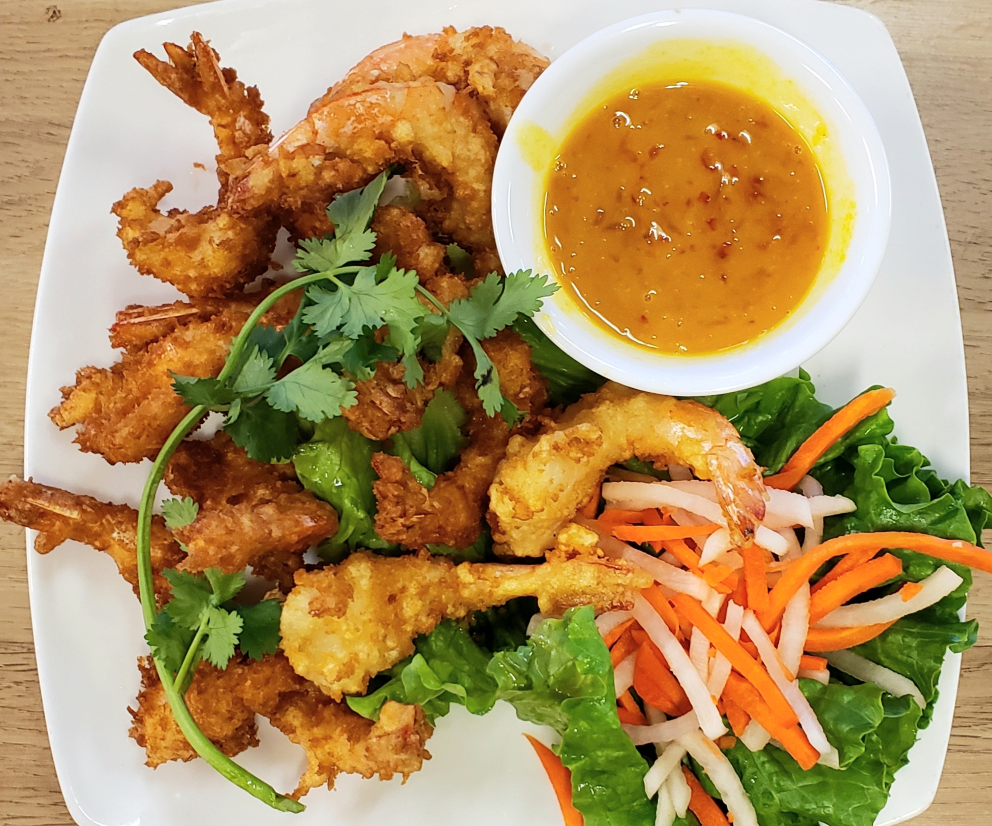 Order A5. Butterfly Crispy Shrimp food online from I Love Pho Menudo And Taco store, Fresno on bringmethat.com