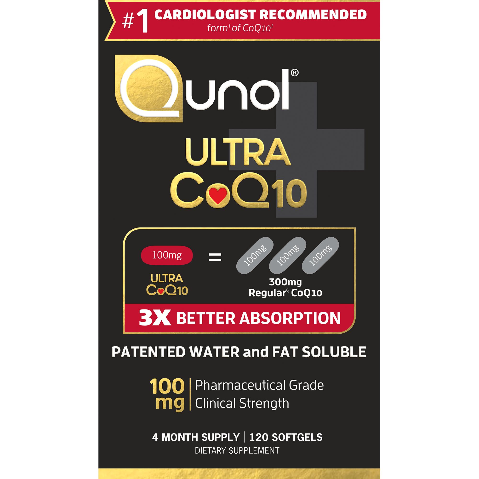 Order Qunol Ultra CoQ10 Softgels, 100mg - 120 ct food online from Rite Aid store, Antelope on bringmethat.com