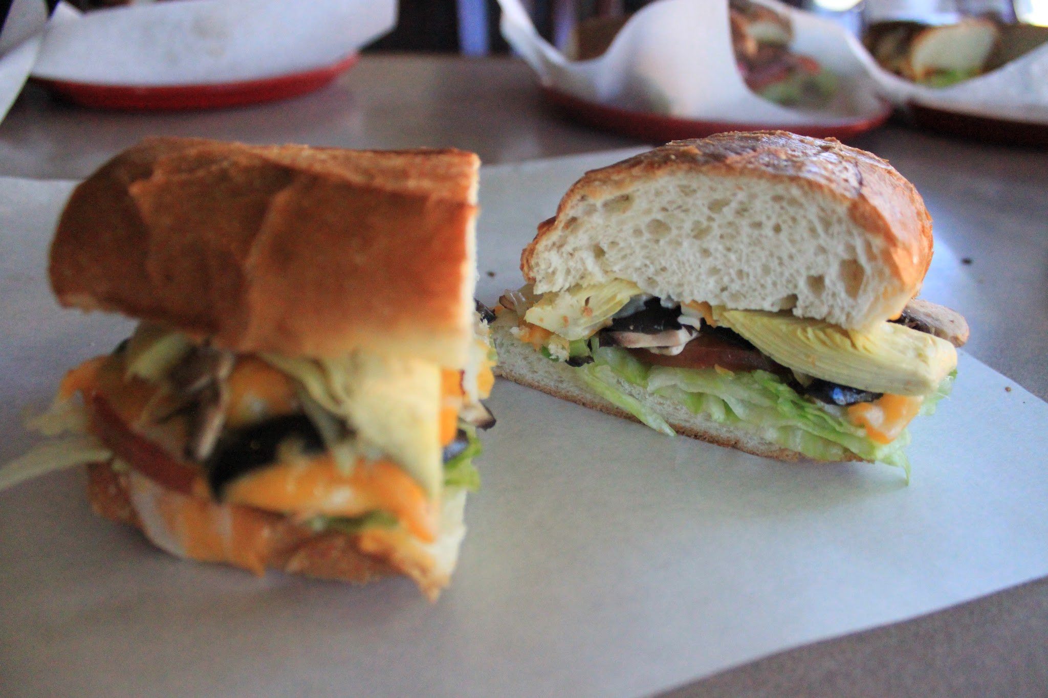Order Veggie Sandwich food online from Village Host Pizza store, San Luis Obispo on bringmethat.com