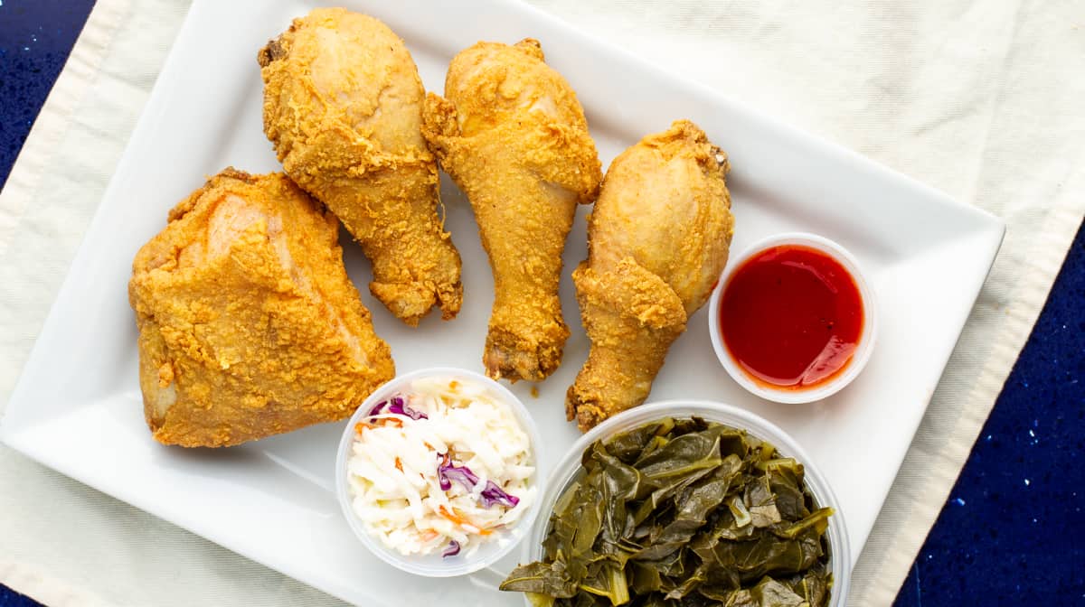 Order Fried chicken(Legs and Thighs Only) food online from Sharks Fish and Chicken store, Baltimore on bringmethat.com