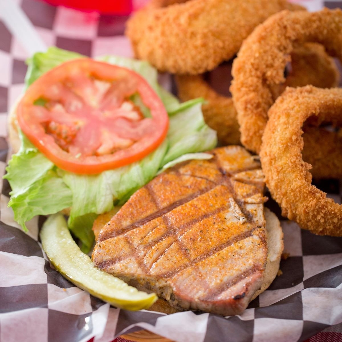 Order Grilled Tuna Steak Sandwich food online from Huey's Collierville store, Collierville on bringmethat.com