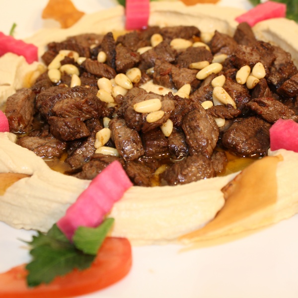 Order Hummus with Meat food online from Sky Restaurant & Lounge store, Winnetka on bringmethat.com