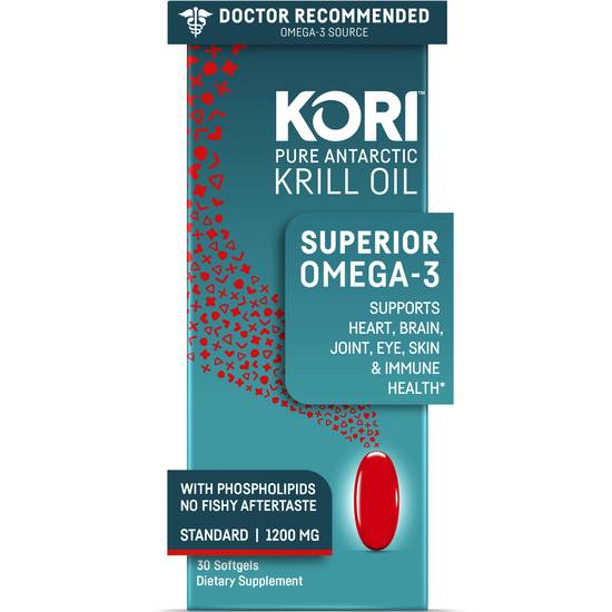 Order Kori Krill Oil Superior Omega-3 Softgels 1200 mg (30 ct) food online from Rite Aid store, Palm Desert on bringmethat.com