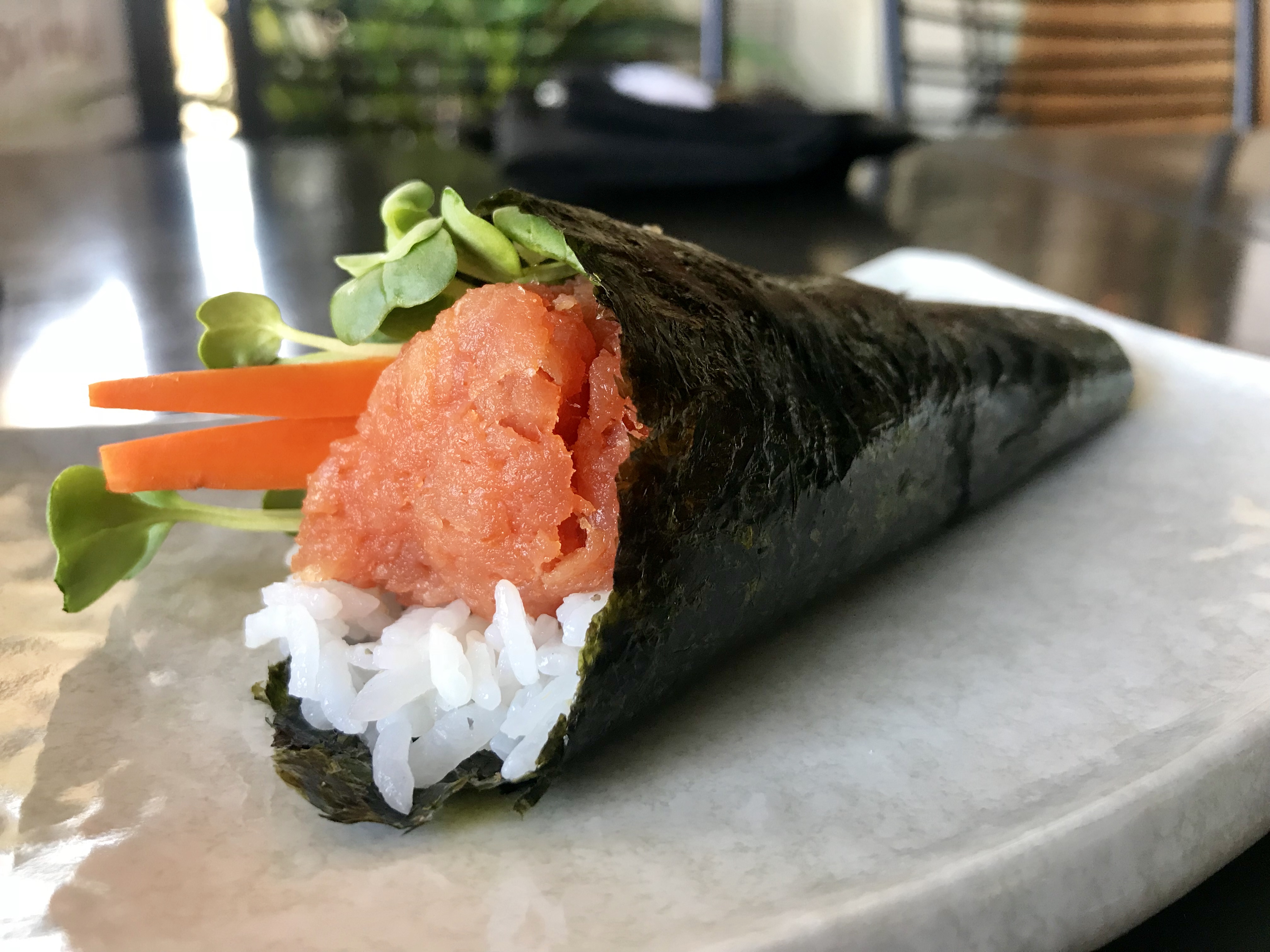 Order Spicy Tuna Hand Roll food online from Sushi Lounge store, Poway on bringmethat.com