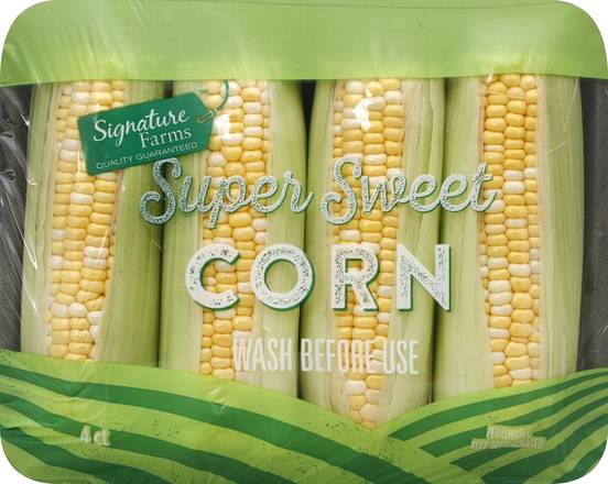 Order Signature Farms · Corn Super Sweet (4 ears) food online from Albertsons store, Lafayette on bringmethat.com