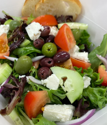 Order Mediterranean Salad food online from Pronto Italian Deli store, San Clemente on bringmethat.com
