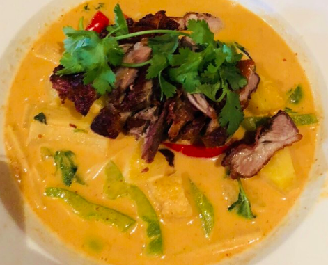Order Duck in Pineapple Curry food online from T Thai store, Hoboken on bringmethat.com