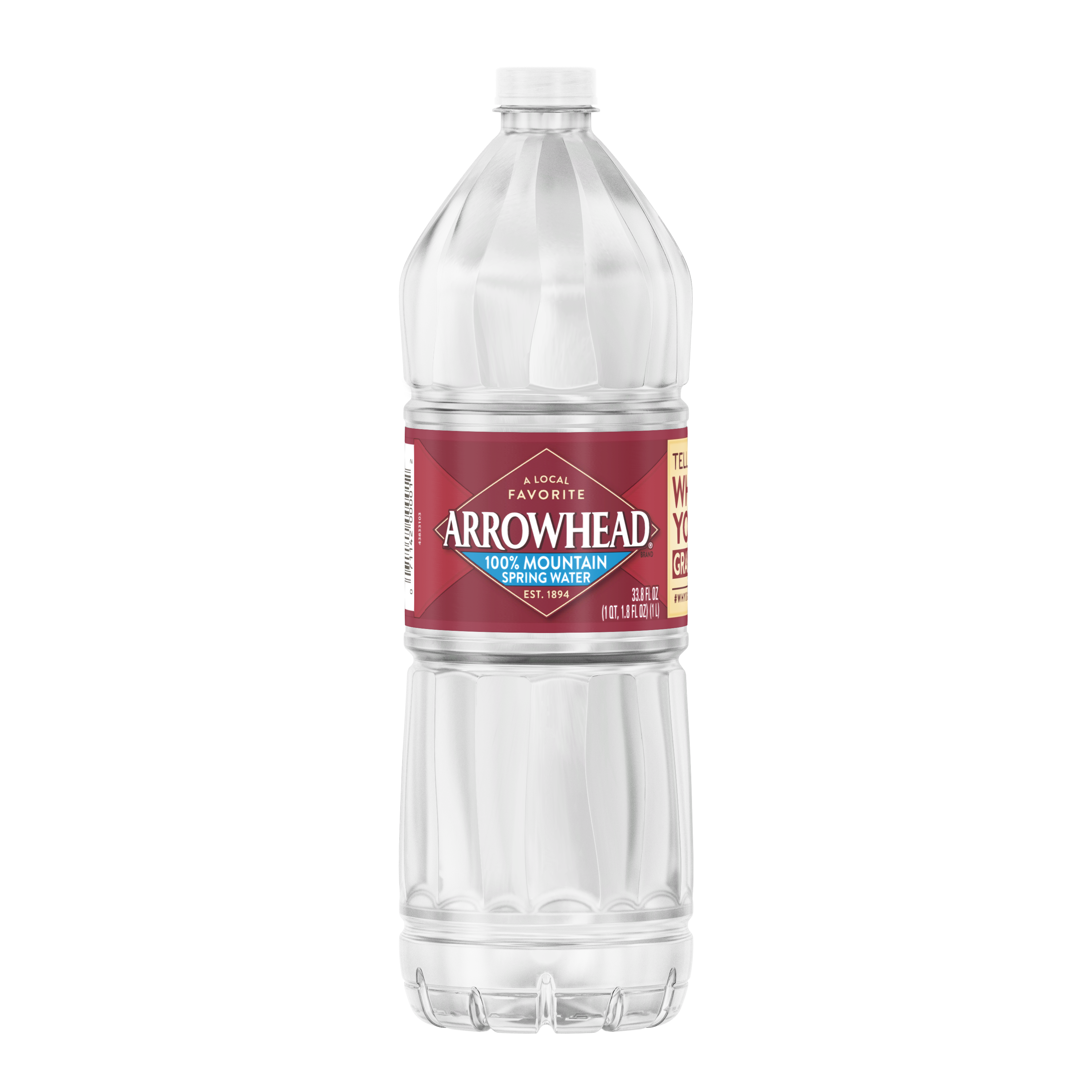 Order Arrowhead Mountain Spring Water 1 Liter food online from Extramile store, Los Angeles on bringmethat.com