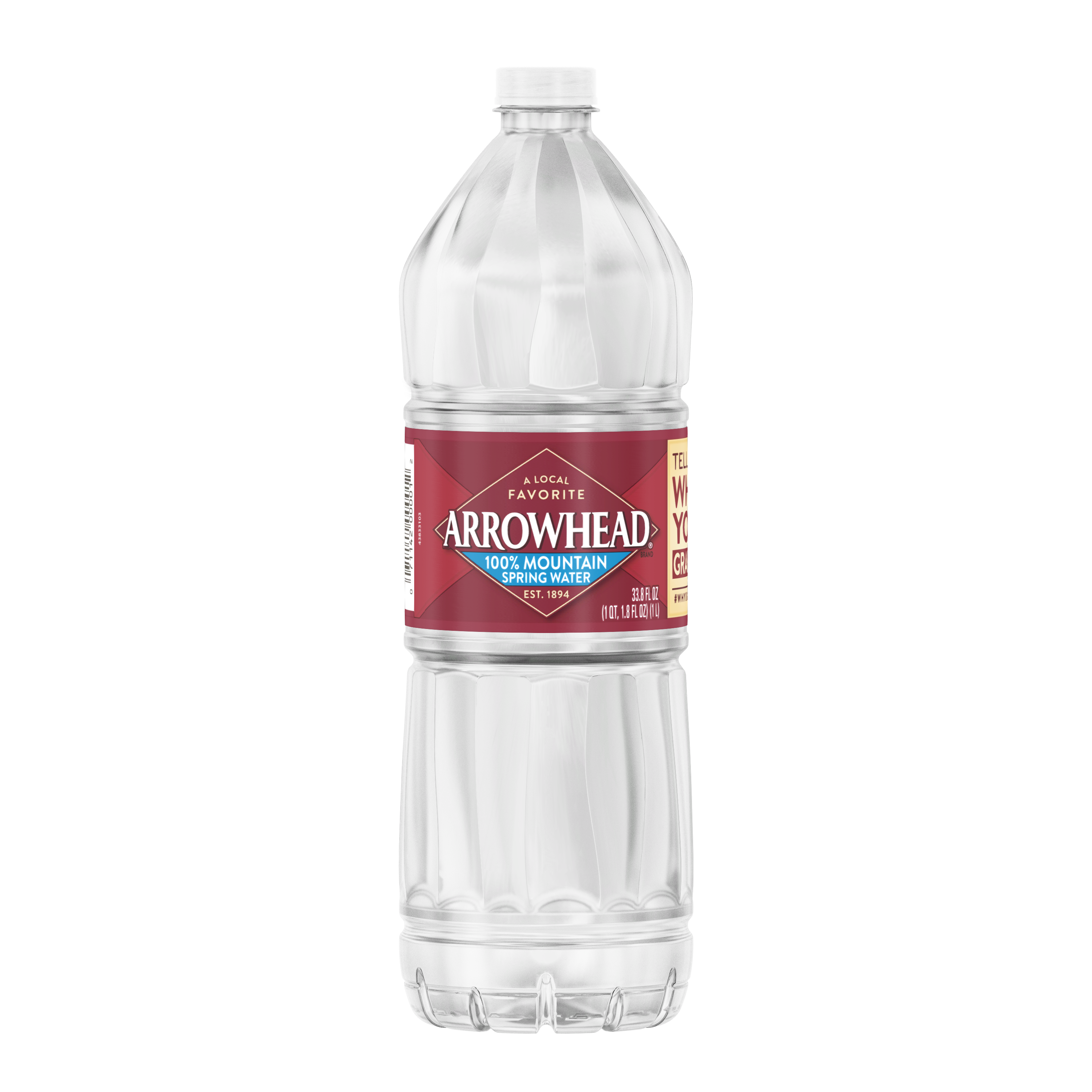 Order Arrowhead Mountain Spring Water 1 Liter food online from Extramile store, San Bernardino on bringmethat.com