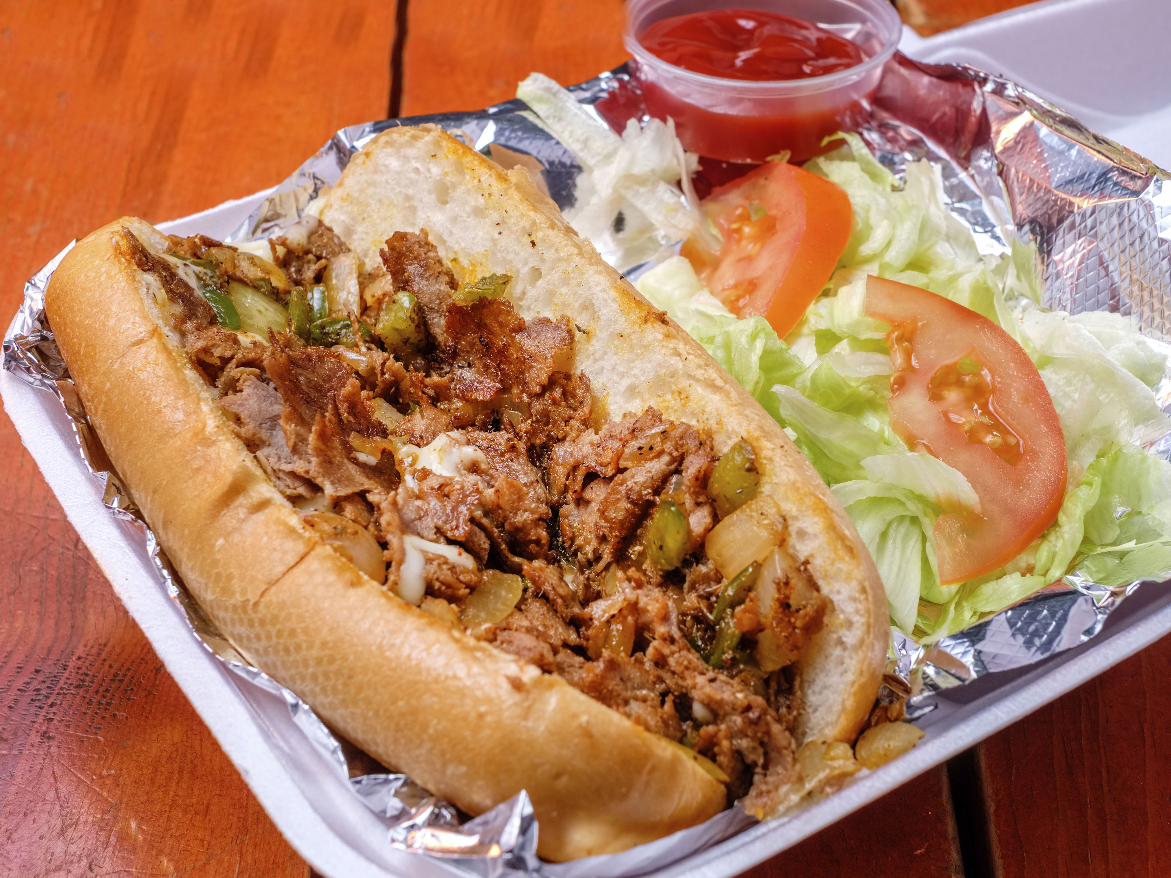 Order Super Philly Steak Sandwich food online from Michigan Fish & Chicken store, Indianapolis on bringmethat.com