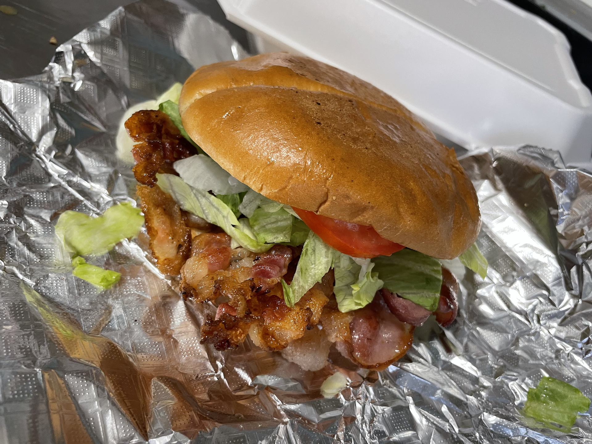 Order BLT Sandwich food online from M & M Carnival Foods store, Midland on bringmethat.com