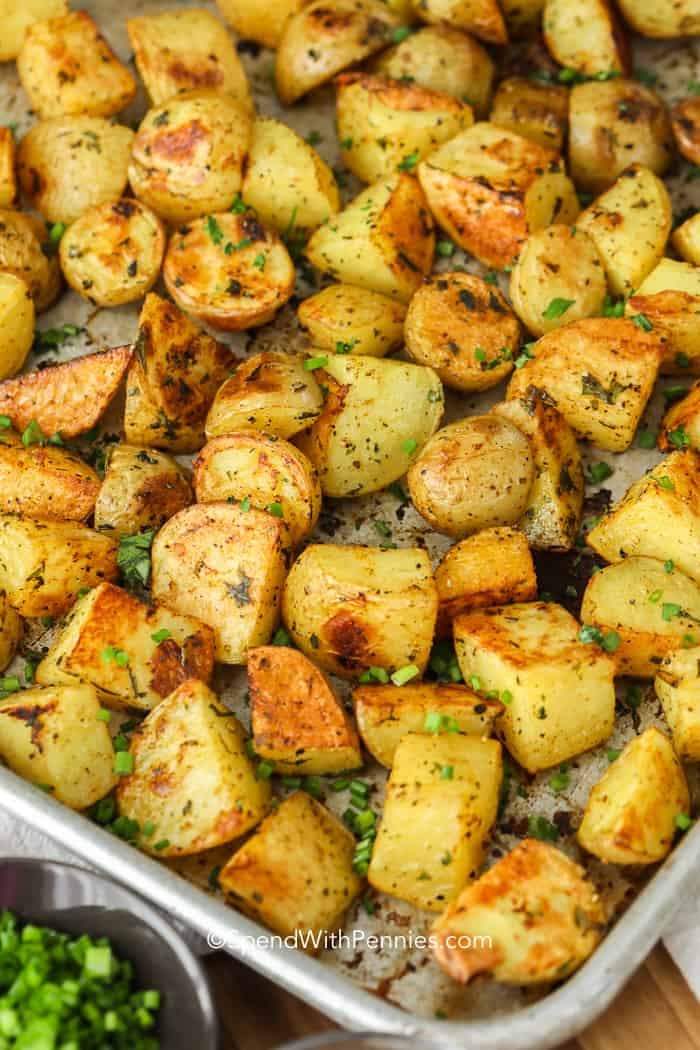 Order Seasoned Roasted Potatoes Catering - 1 lb. food online from Positanos store, Chicago on bringmethat.com