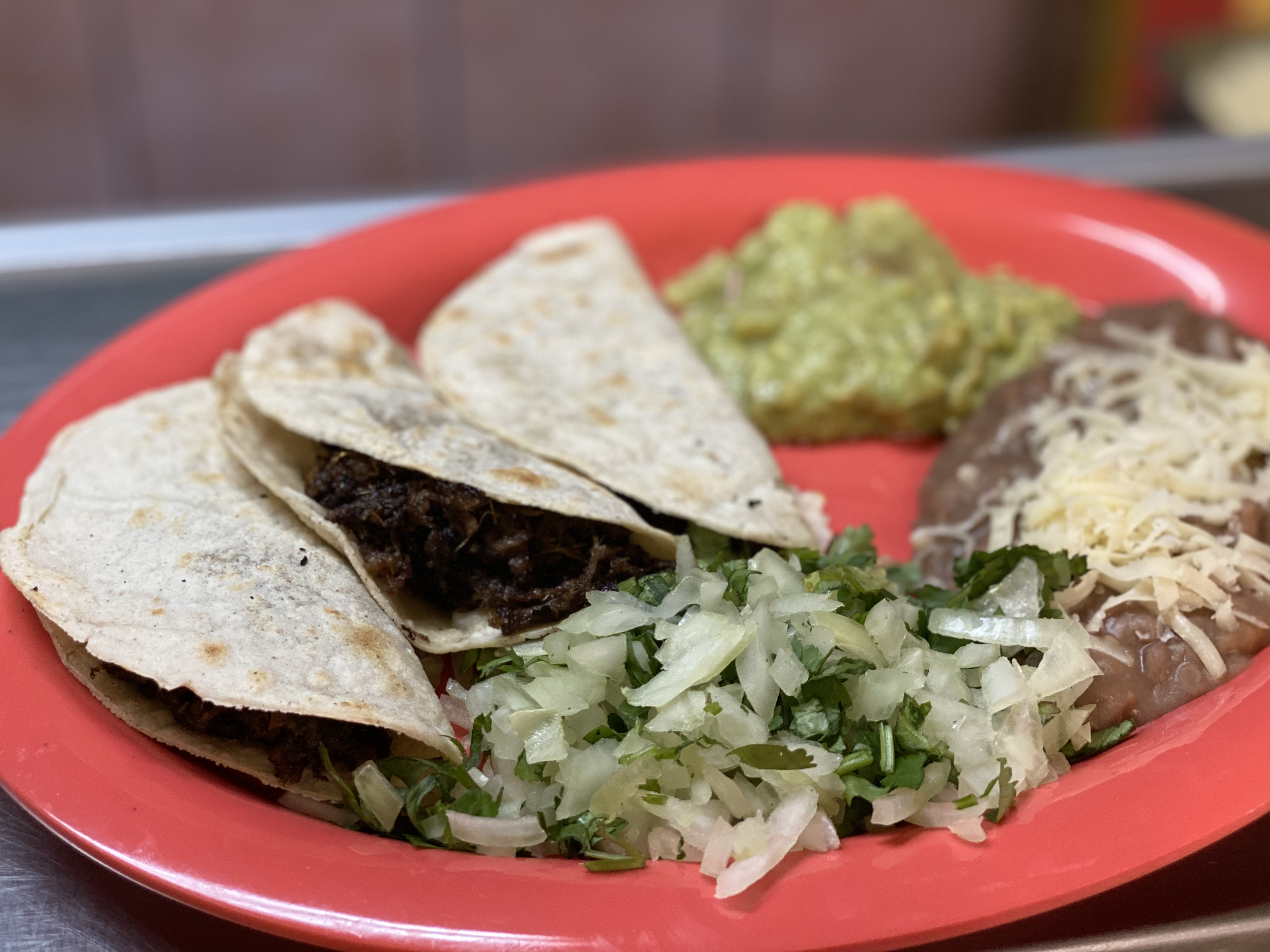 Order Barbacoa Tacos food online from Cuauhtemoc Cafe store, El Paso on bringmethat.com