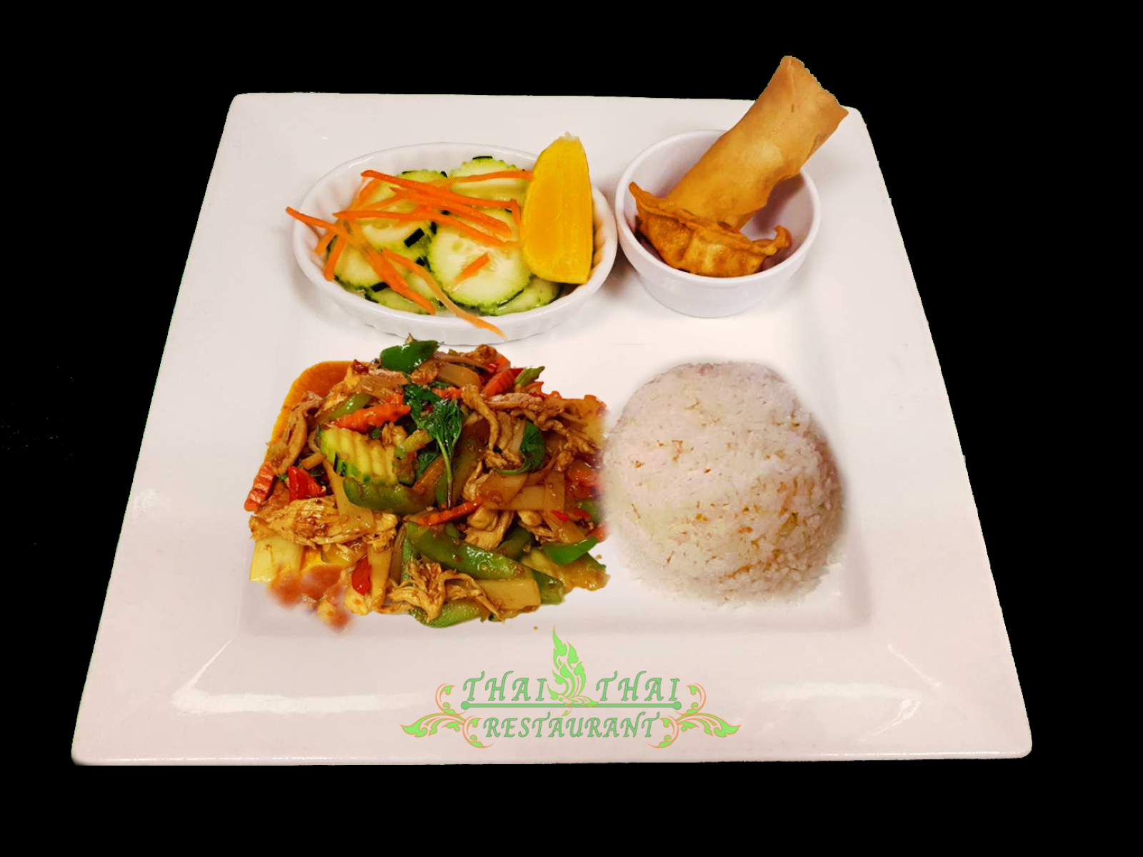 Order L8. Spicey Basil food online from Thai Thai Restaurant store, Fallbrook on bringmethat.com