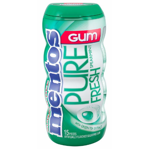 Order Mentos Pure Fresh Spearmint Gum 15 Count food online from 7-Eleven store, Lavon on bringmethat.com