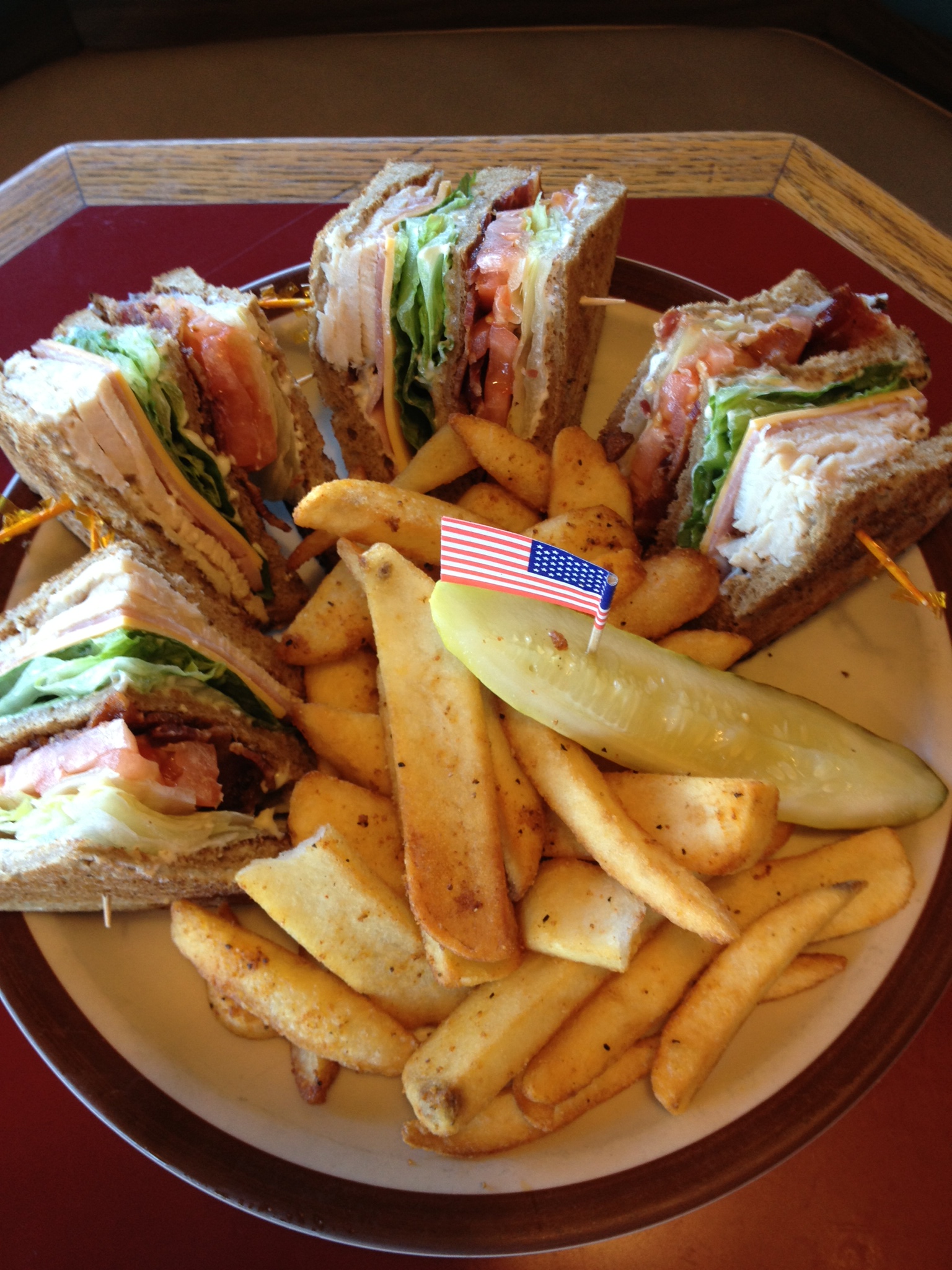 Order Deluxe Club Sandwich food online from Old Mill Cafe store, Modesto on bringmethat.com