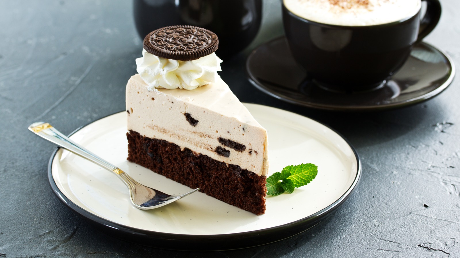 Order Oreo Mousse Cake food online from Fiona's Breakfast Burrito store, San Francisco on bringmethat.com