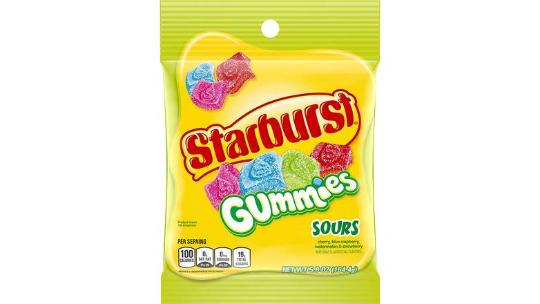 Order Starburst Gummies Sours Candy 5.8 oz food online from Valero Food Mart store, Murrayville on bringmethat.com