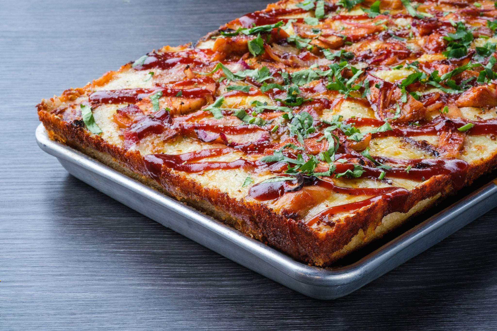 Order Detroit BBQ Chicken Pizza food online from Slice House store, San Leandro on bringmethat.com