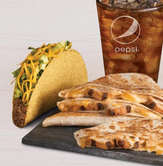 Order Chicken Quesadilla Combo food online from Taco Bell store, Hickory on bringmethat.com