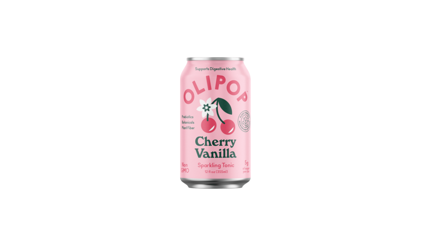 Order Olipop -  Sparkling Tonic - Cherry Vanilla - 12 Fl. Oz food online from Luv Mart store, Santa Cruz on bringmethat.com