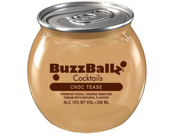 Order BuzzBallz Choc Tease, 200mL bottle (15% ABV) food online from Central Liquor Market store, Los Angeles on bringmethat.com