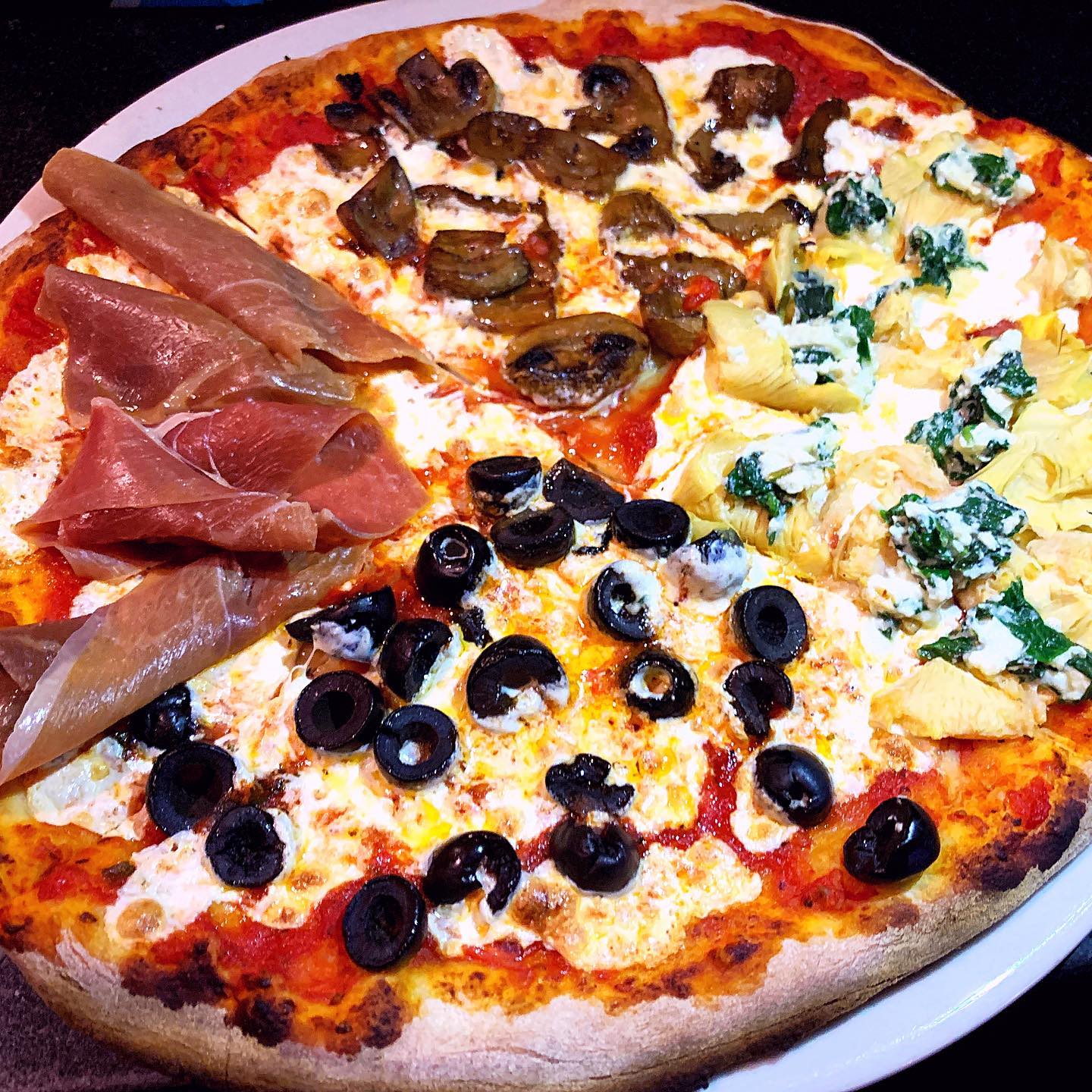 Order Quattro Stagioni Pizza food online from Caffe Capri store, East Rutherford on bringmethat.com