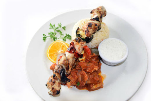 Order Chicken Kebab food online from Cafe Athena store, San Diego on bringmethat.com