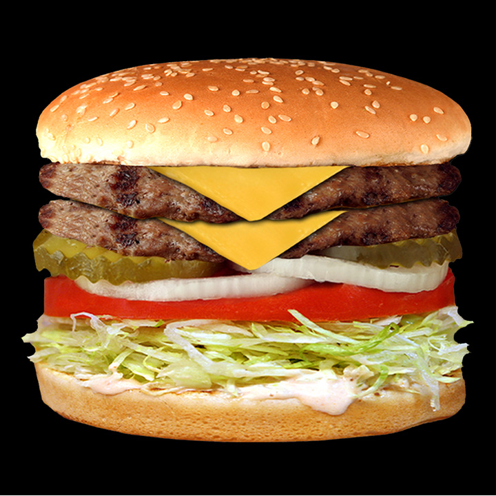 Order Double Cheese Burger food online from Jim's Burgers store, Long Beach on bringmethat.com