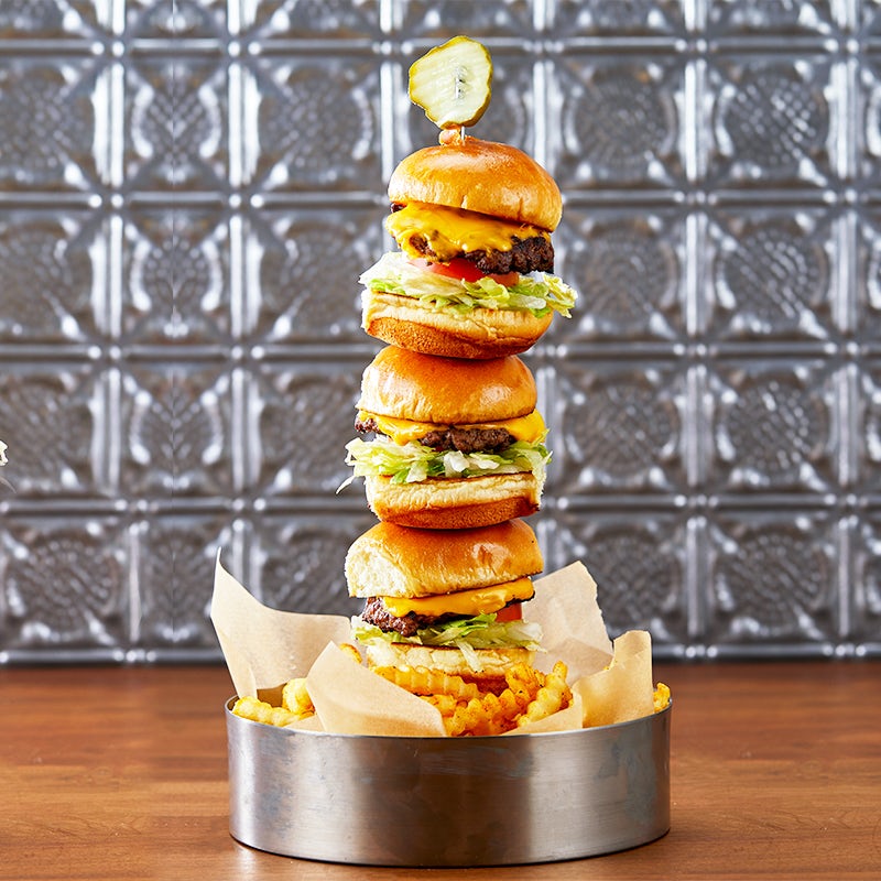 Order Cheeseburger Slider Tower food online from Granite City store, Northville on bringmethat.com