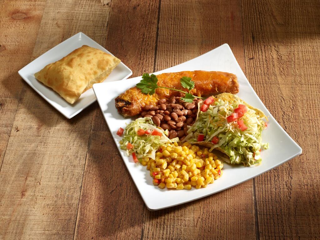 Order Combination Plate of Two Entrees food online from papa filipes store, Albuquerque on bringmethat.com