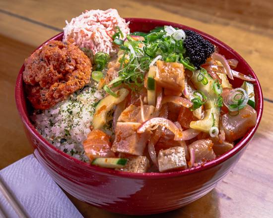 Order Medium Poke Bowl (Over Rice or Mixed Salad) food online from Poke Poku store, Henderson on bringmethat.com