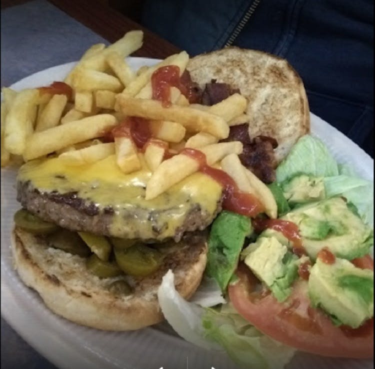 Order Cheese Burger - Burger food online from Bel-aire diner restaurant store, Astoria on bringmethat.com
