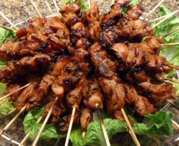 Order 14. Chicken Skewer food online from Manning Chinese Buffet store, Reedley on bringmethat.com