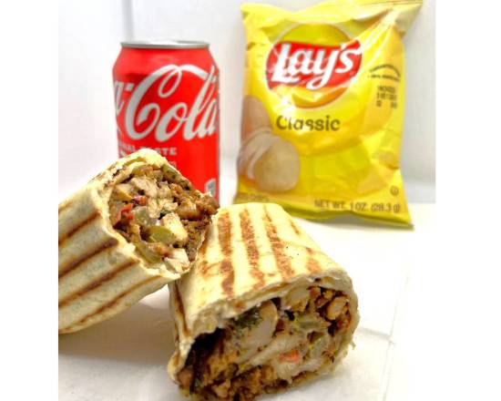 Order Halal Chicken Shawarma with Chips and drink food online from Taste of Egypt store, Arlington on bringmethat.com