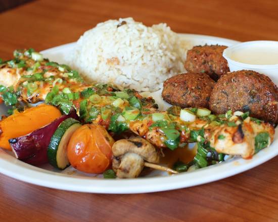 Order Spicy Chicken and Vegetable Kabob food online from Chicken Maison store, Rancho Palos Verdes on bringmethat.com