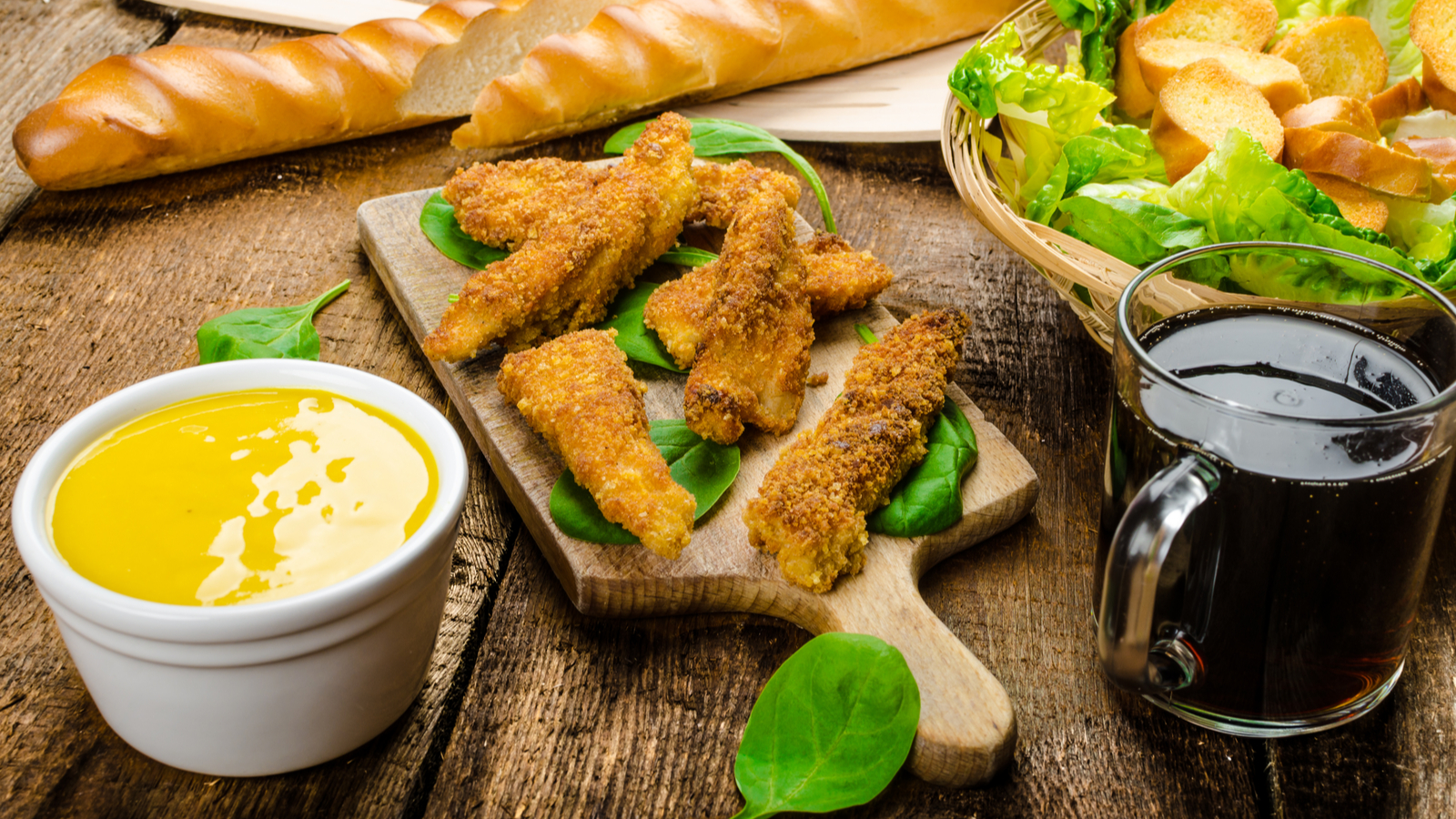 Order Chicken Tenders with Honey Mustard food online from Halal Seafood Catch store, Rohnert Park on bringmethat.com