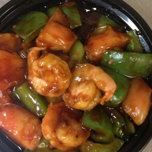 Order Shrimp with Green Pepper and Tomato food online from Sing Long store, Washington on bringmethat.com